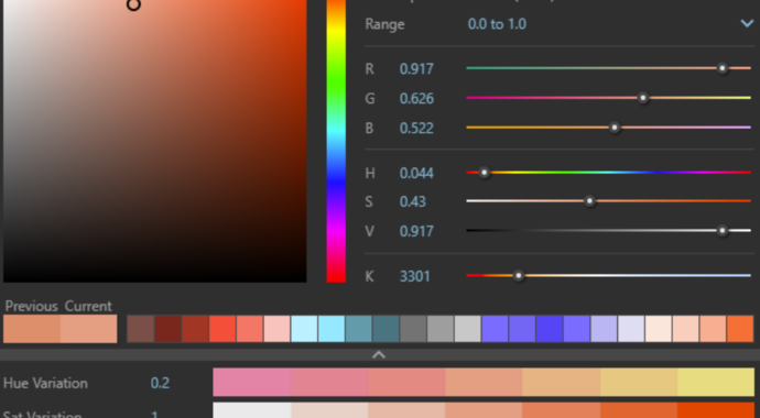 V-Ray for Sketchup Color Picker